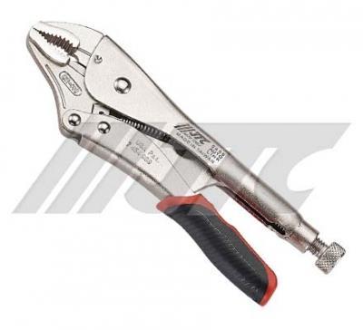 JTC-5405 COMFORT GRIP LOCKING PLIERS Made from CR MO. Length: 250mm; setting switch covered with TPR material. Designed for easy holding and releasing, save more time and energy.