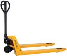 272667 EQUIPPED WITH HAND BRAKE Economizer Pallet Truck 272149 Fingertip control: raise - neutral - lower. Polyurethane load and steering wheels.
