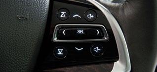 pressure, navigation, audio, phone or other vehicle information. Use the 5-way control on the right side of the steering wheel to navigate and select between the available menus.