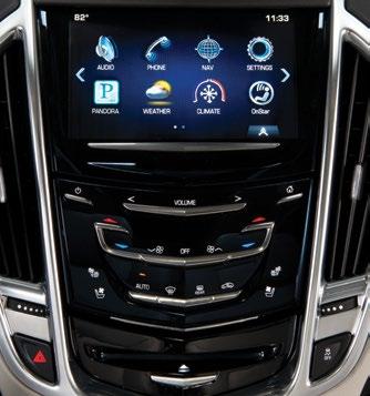 CUE TOUCH SCREEN AND CONTROLS Applications: Touch the screen icon to access the desired application VOLUME Touch arrows or swipe finger above chrome bar CUE Power On/Off Driver s Temperature Control