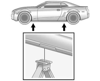 Vehicle Care 10-81 Notice: Make sure that the jack lift head is in the correct position or you may damage your vehicle. The repairs would not be covered by your warranty. 4.