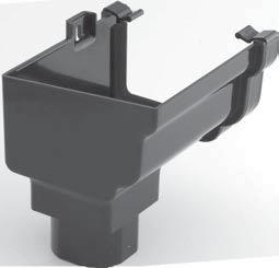 or 65mm square downpipe system see