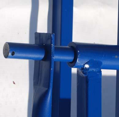 A few inches of the axle should protrude from the opening at each end of the