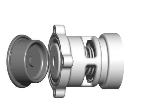 An O-ring seals the relief valve body to the main housing. It is not necessary to tighten the connection beyond firm hand tightening.