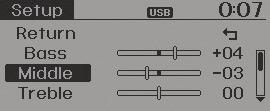 Valige [Power Bass] lülitage funktsioon sisse või välja On / Off, kasutades valikunuppu TUNE.