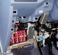 Figure 5 Harness Installation With lower dash panel (under the steering column) and center console removed, run the two