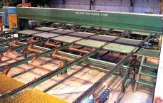 Slat Chain Throughfeed, 4 Roll Hydraulic Power 4' Outfeed