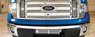 Grill Insert 09-C F-150, STX, XL, FX4, XLT Pictures shown with optional bumper insert Ford Grill & Bumper Inserts Grill Insert 08-C Super Duty XLT,