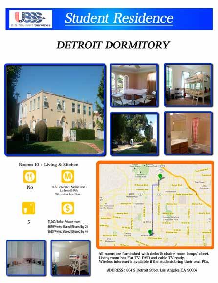 Wilkins Dorm Melrose Dorm Detroit Pico Dorm Selby Dorm