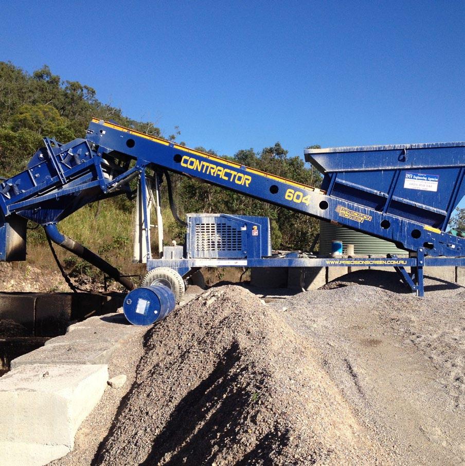 CONTRACTOR PRECOATER The Precisionscreen Contractor 604 mobile screen can be modified to include the a Precoater adapter kit to help prepare aggregate for use in road construction and asphalt.