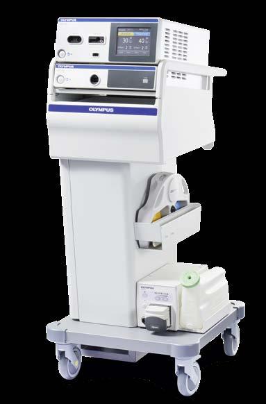 ESG-300 GENERATING SIMPLICITY Electrosurgical generator (ESG-300) Argon plasma unit (APU-300) Drawer for accessories and cabling Wireless foot switch System cart (TC-E300) Flushing pump (OFP-2) 15882