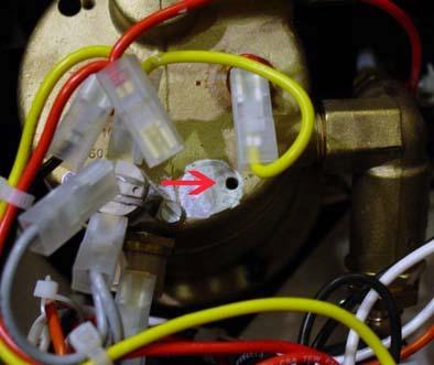 cable on the heater. Fig 12 shows the steam thermostat has been relocated and thermowell for RTD sensor is exposed (marked with red arrow).