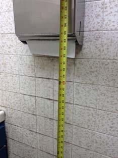 reflecting surface Towel dispenser measured over 40" AFF to operable part Reset accessories to