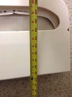 South Annex Jail 4 South Annex Jail Accessories Lavatories (ADULT) Toilet seat dispenser measured over 40" AFF to operable part Reset