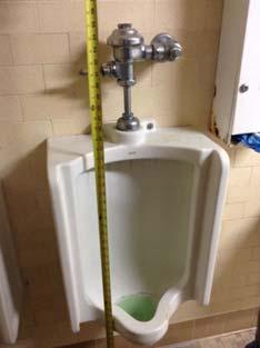 Urinal rim measured over 7" AFF Adjust as required 404..4. 605. B-404..4. B-605.