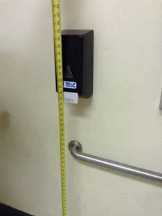 measured over 40" AFF to operable part Reset accessories to maximum 40" AFF to operating controls N/A