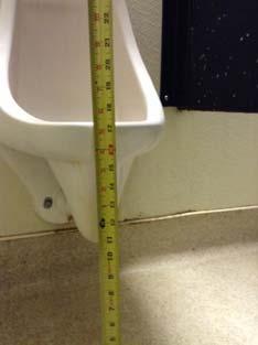 alternative accessible water closet Urinal rim measured over 7" AFF Adjust as required 604.. 605.