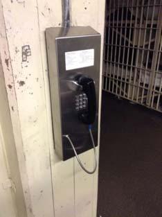 secured area of a correctional facility if a public phone for detainees is provided