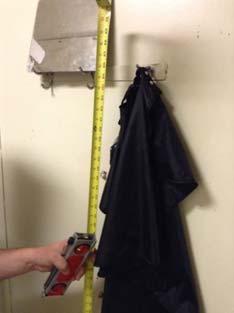 649 South Annex Jail 650 South Annex Jail Accessories Water Closets (ADULT) Coat hook measured over 48" AFF