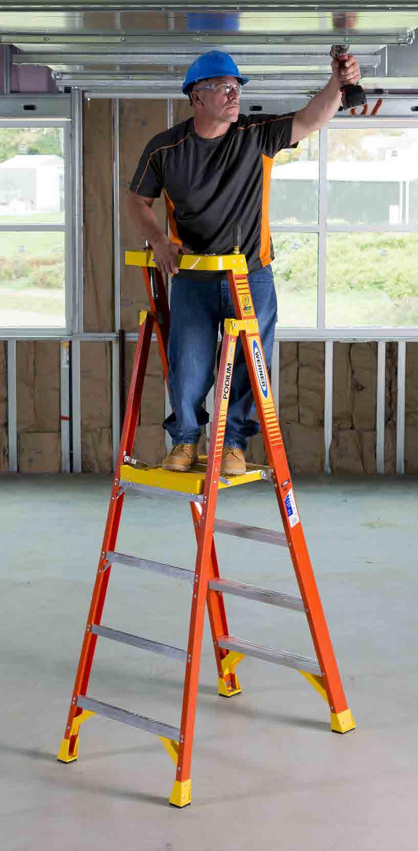 5 VII. Selection of Ladders Ladders are generally available in three material compositions: wood, fiberglass and metal.