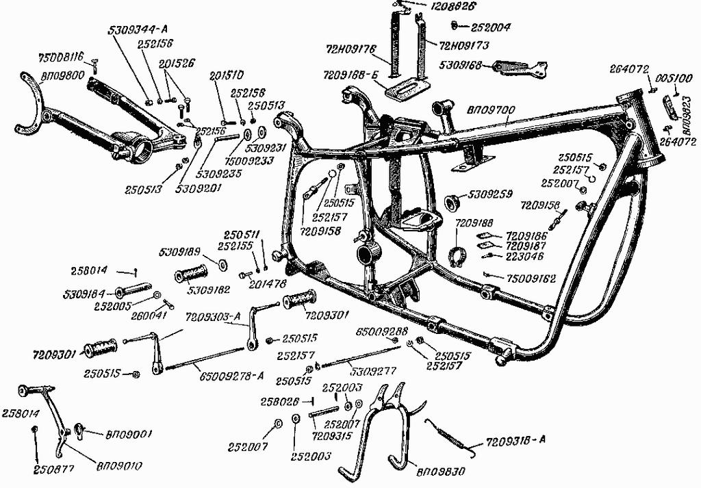 MB-750, MT- Frame (WD) WD Swing-Arm Has C-Shaped C Connection to Rear