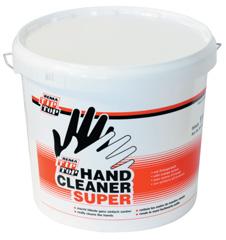 Hand Cleaner SUPER cleans down to the pores, is easy to rinse off, does not contain sand and therefore will not clog drains or outlets. With orange fragrance.