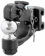 HMSD316 Adjustable Ball Mount HMT25TL Fits receiver 2 5 / 16" ball 20,000 GTW 2" ball 10,000 GTW With 2 5 / 16" ball up: 4" rise