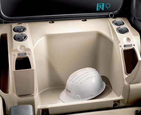 Cobined with viscous cab ounts and reduced engine noise, ensure bestin-class insulation.