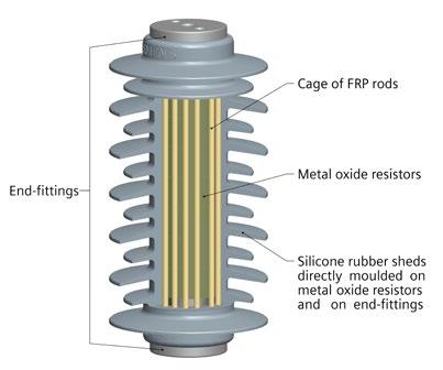 Introduction 3EJ 3EJ Surge arresters with high energy discharge capabilities with silicone rubber housing and Cage Design Siemens cage design 3EJ high energy discharge surge arresters offer superior