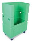 available Width Length Height 710mm 1120mm 1650mm DA0130 - Bulk Linen Trolley - Plastic Durable rotomoulded plastic trolley 3mm galvanised base plate Side handle