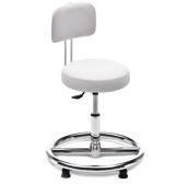 diameter: Seat diameter: Seat height: 620mm 360mm 510mm - 600mm (Adjustable) KD0700 - Novak-M - Stool Round Base and Backrest Extremely comfortable stool with height adjustment ensures perfect