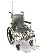 Mobility Equipment Wheelchairs NB0630 - Glide Ward Wheelchair Durable stainless steel non-folding frame Ideal for hospital ward or institutional use Swing-back non-removable armrests and legrests