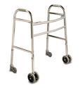 Mobility Equipment Walking Frames HG0040 - Walking Frame - Folding With Wheels Folded Height adjustable Folds flat for easy storage and transportation Foam handles Available with fixed or swivel