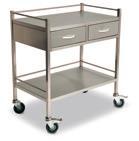 490mm 970mm *Height is overall including castors GC0620 - SQ Series Resuscitation Cart 6 x 125mm Half width drawers 1 x Full width drawer 250mm Double safety folds to all shelf edges 4 x 125mm
