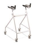 Forearm Gutter Height Frame Width Frame Depth Max User Weight 870-1140mm 560mm 620mm 80kg 870-1140mm 590mm 660mm 80kg HC0100 - Walking Tutor - 4 Castors Ideal for those with limited hand and wrist