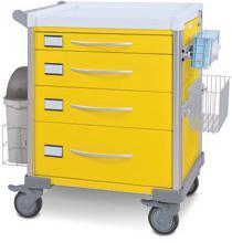 MEDICAl EQUIPMENT & CARTS Isolation Carts Viva LX Isolation Cart The Viva LX Isolation Cart were designed in bright yellow, a colour synonymous with the high risk infection control areas in a