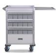 push handle) 4 20 20 900mm 490mm 950mm 1090mm *Height is overall including castors Viva Medication Cart - Double Sided 8 and 10 Drawer The Viva 8 & 10 Drawer Double Sided Medication Carts are