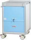 MEDICAl EQUIPMENT & CARTS File Carts GC0990 - File Cart ABS top with slide out work surface Central key lock control Push handle 400mm Lift up door with handle 310mm Drawer 4 x 125mm Twin swivel