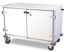 Depth Height 1200mm 600mm 1430mm GA0100 - CSSD Case Cart 2 x Hinged doors Internal adjustable shelves Push handle Corner