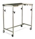 adjustable model GF0310 - Lithotomy Table Lip to 3 sides of work surface Adjustable height 4 x 75mm Twin castors 304 Grade stainless