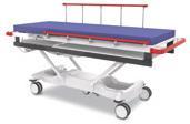 individual requirements Full X Ray translucent top Unobstructed head to foot tracking X Ray cassette holder 2 sided cassette holder allows for X Ray access from both side of the trolley Suits most X