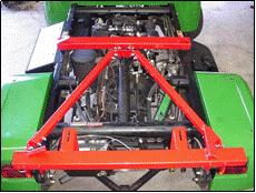 Refer to Figure 42 and Figure 43. IMPORTANT: It may be necessary to move the hydraulic lift cylinder forward until the bolt holes for the inner cross member line up.