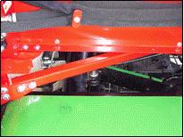 Figure 45: Installing bolts 14. Lift the ProPass 5 cm (2 in) to install the front cross member. Place the 7.9 x 76.