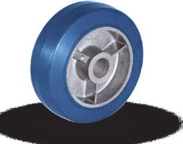 NEOPRENE ON ALUMINUM UP TO 700 MG The MG wheel has a neoprene tread that is impervious to metal chips and screws, and has an extremely high chemical resistance.