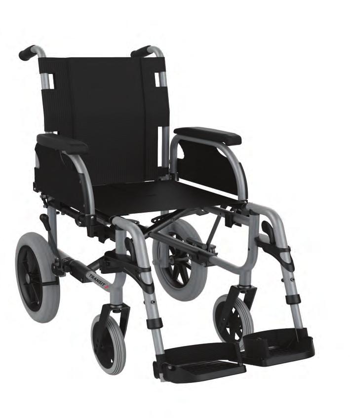 The Aspire TRANSIT wheelchair is a versatile and robust transport wheelchair that is propelled by an attendant or carer.