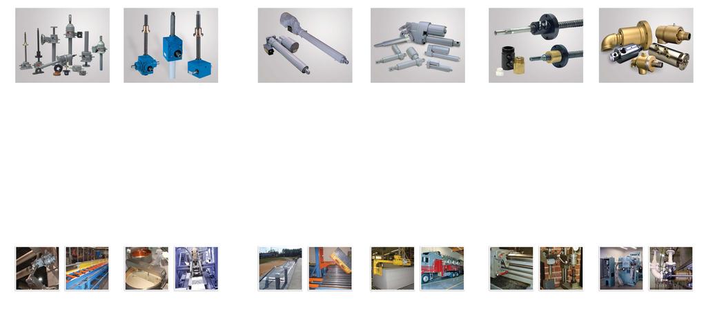 SCREW JACKS (MECHANICAL ACTUATORS) CUBIC & BEVEL GEAR SCREW JACKS Machine Screw and Ball Screw Actuators (Screw Jacks) ranging in size from 1/4 to 350 tons Specialty Actuators: Stainless Steel,