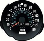 99 ea 1968 Speedometer With Speed Warning Reproduction of the desirable and highly sought after 1968 Camaro RPO code U15 (speed warning indicator) speedometer.
