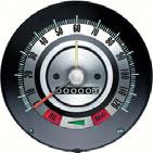 Speedometer face is designed to duplicate the original in every detail. Correctly calibrated and ready to install. Note: Speed warning control cable sold separately. 6480796 1967 speed warning... 289.