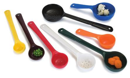 Measure Misers Portion control spoon made of break-resistant polycarbonate material Each color represents a different size for easy recognition and consistency Spoon s flat bottom easily spreads