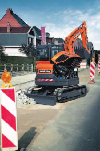 Maintenance The most advanced technology developed by Doosan was integrated into the DX60R excavator for powerful performance, simple and easy maintenance.